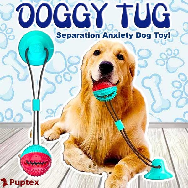 1pc Blue Suction Cup Tpr Dog Toy, Chew, Pull, Mental Stimulation
